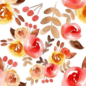 autumn watercolor floral 