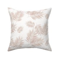 Palm leaf - blush on white tropical palm tree