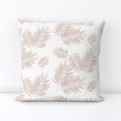 Palm leaf - blush on white tropical palm tree