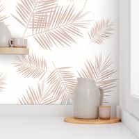 Palm leaf - blush on white tropical palm tree
