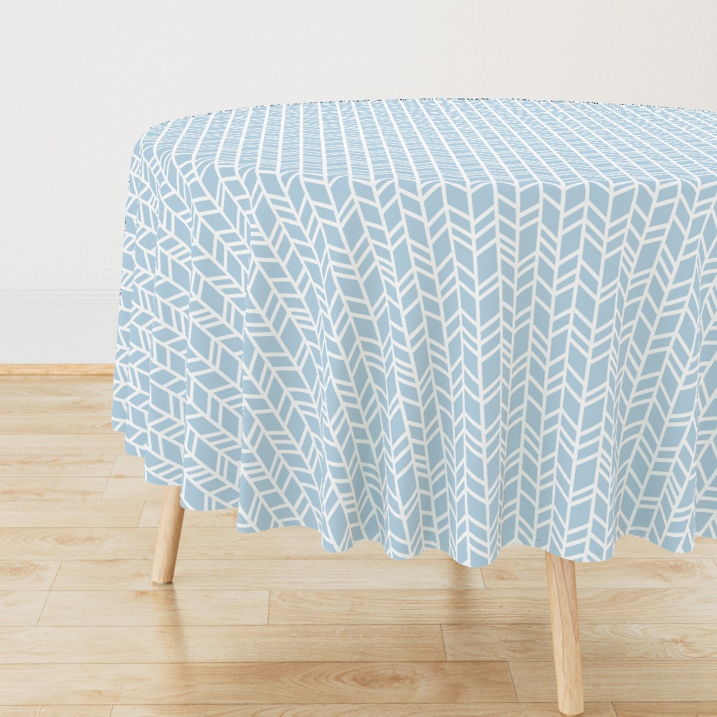 Crazy herringbone- Baby blue and white - Cottonwood - baby boy nursery