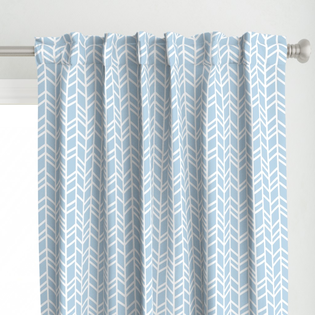 Crazy herringbone- Baby blue and white - Cottonwood - baby boy nursery