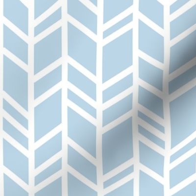 Crazy herringbone- Baby blue and white - Cottonwood - baby boy nursery