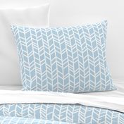 Crazy herringbone- Baby blue and white - Cottonwood - baby boy nursery