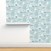 Vintage Woodland Xmas SMALL (grey blue)