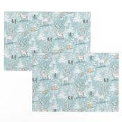 Vintage Woodland Xmas SMALL (grey blue)