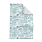 Vintage Woodland Xmas SMALL (grey blue)