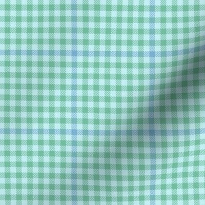 tartan check - soft aqua