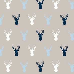 Deer- baby blue/beige/white/navy - Cottonwood-ch-ch-ch