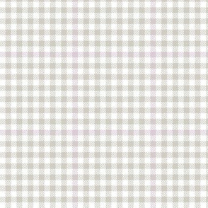 subtle lilac and grey tartan check