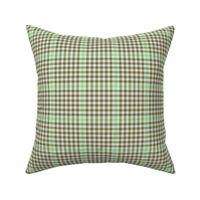 antique tartan check  - brown, green and pale blue