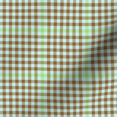 antique tartan check  - brown, green and pale blue