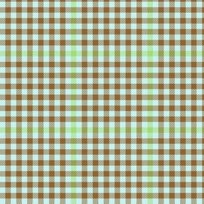 antique tartan check  - brown, green and pale blue