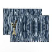 Woodgrain- small- navy/ white wood tree bark