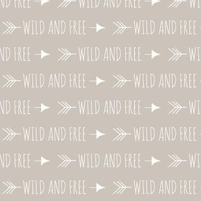Wild and free arrows - small scale - beige