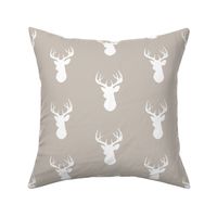 Deer- Beige/White - bucks - Cottonwood Woodland