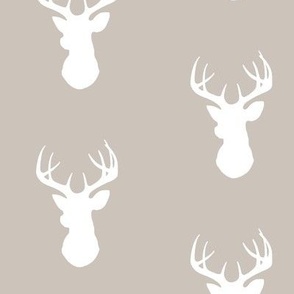 Deer- Beige/White - bucks - Cottonwood Woodland