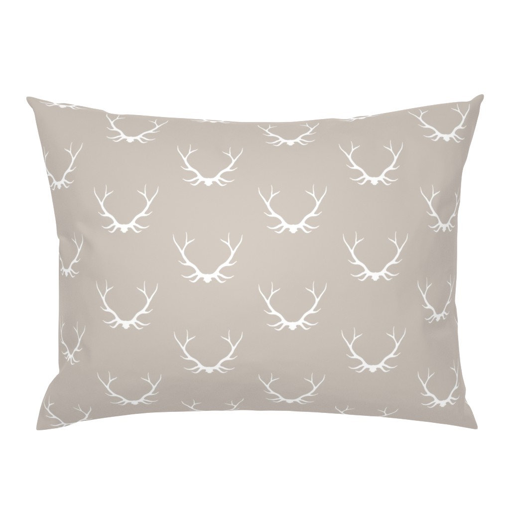 Antlers - Beige - Woodland deer Buck baby boy nursery-ch