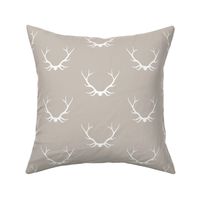Antlers - Beige - Woodland deer Buck baby boy nursery-ch