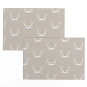 Antlers - Beige - Woodland deer Buck baby boy nursery-ch