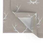 Antlers - Beige - Woodland deer Buck baby boy nursery-ch