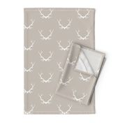 Antlers - Beige - Woodland deer Buck baby boy nursery-ch