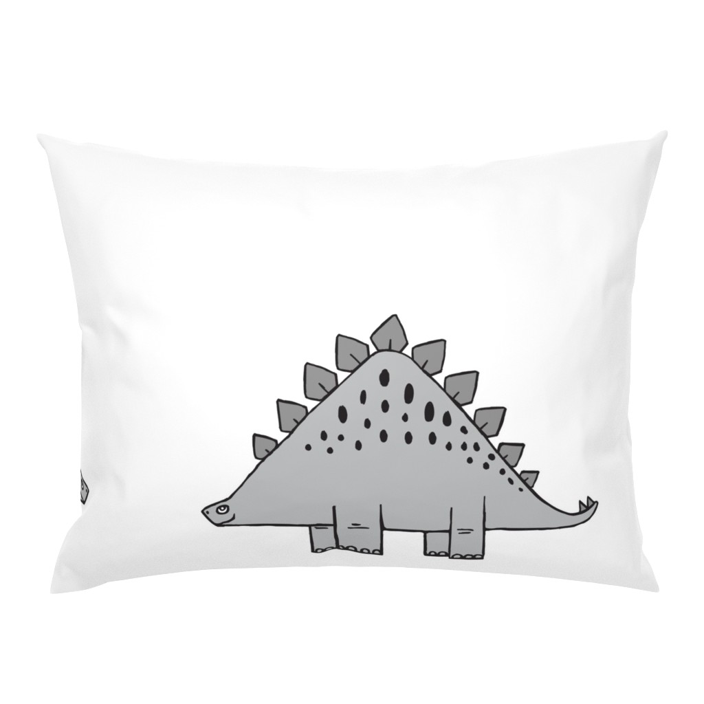 modern dino - cut and sew dino pillow stegosaurus