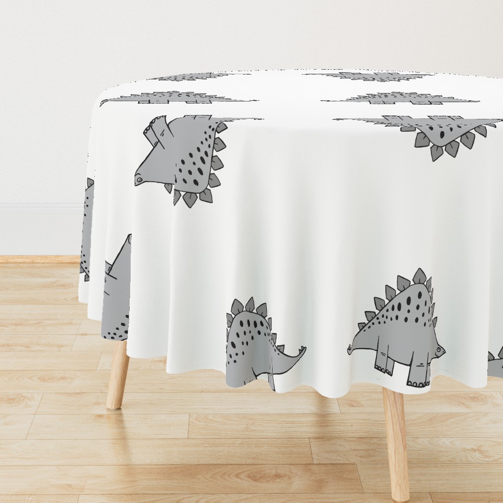modern dino - cut and sew dino pillow stegosaurus