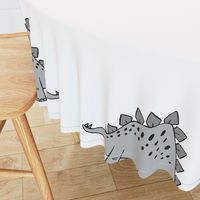 modern dino - cut and sew dino pillow stegosaurus