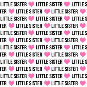 little sister fabric cute girls text heart font girls little sisters 