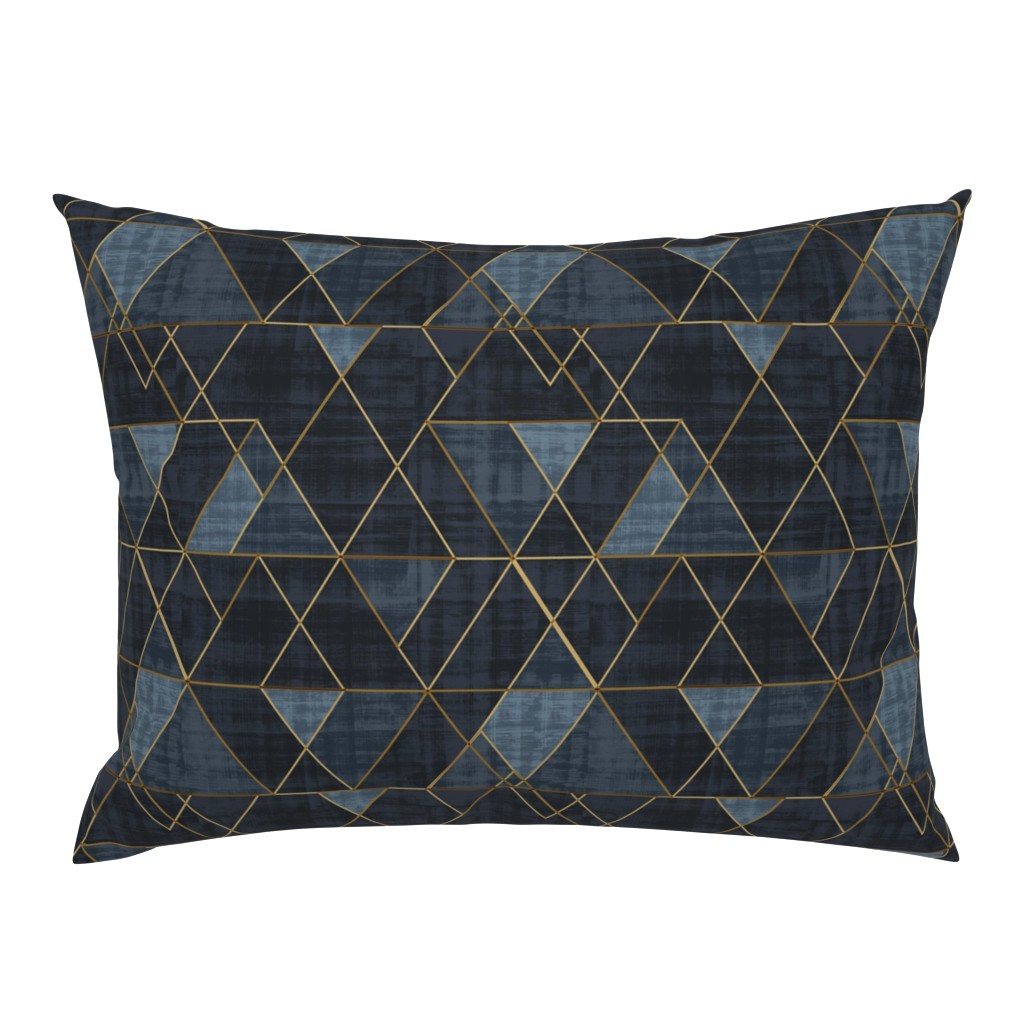 Mod Triangles Gold Indigo