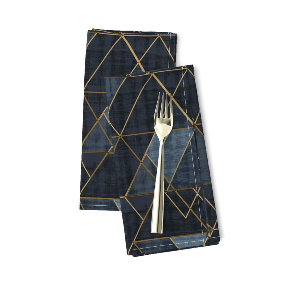 Mod Triangles Gold Indigo