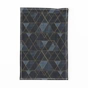 Mod Triangles Gold Indigo