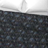 Mod Triangles Gold Indigo