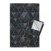 Mod Triangles Gold Indigo