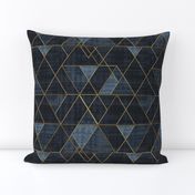 Mod Triangles Gold Indigo