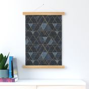 Mod Triangles Gold Indigo