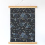 Mod Triangles Gold Indigo