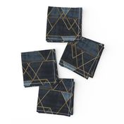 Mod Triangles Gold Indigo