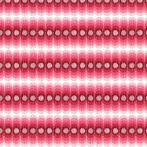 Scalloping Circles Ikat Red