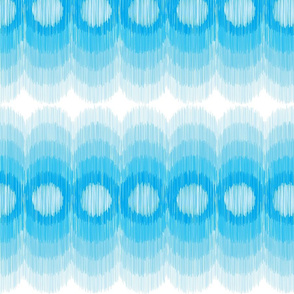 Scalloping Circles Ikat Turquoise