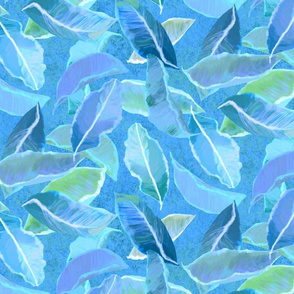 Tropical Leaves Oceania Blue 300L