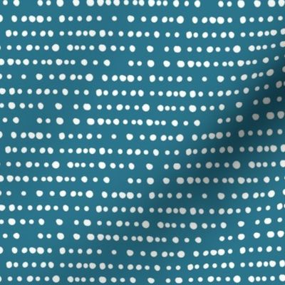 modern dino - dotty stripes on aruba blue