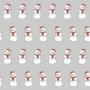 snowman // grey snowman snow winter cute christmas fabric cute simple christmas fabric