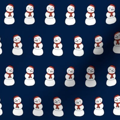 snowman // navy blue snowman winter christmas cute christmas snowmen fabric