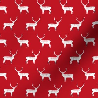 reindeer // red christmas reindeer cute christmas fabric simple red christmas design