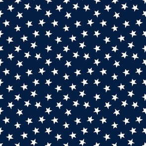 stars // christmas stars fabric navy blue fabric cute christmas design