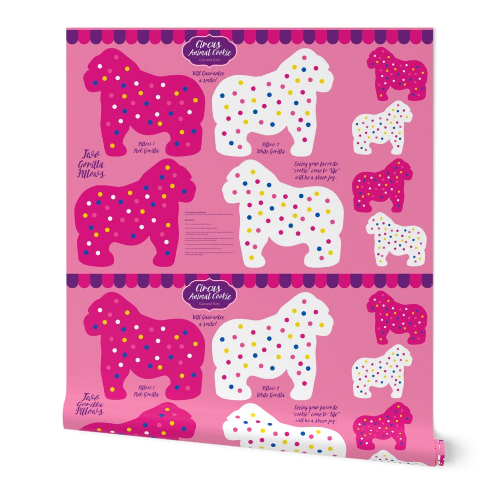 Gorilla Circus Animal Cookie Pillow Pattern
