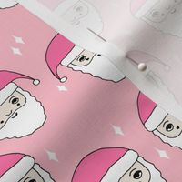 santa // pink santa christmas fabric cute xmas holiday christmas fabrics cute holiday christmas