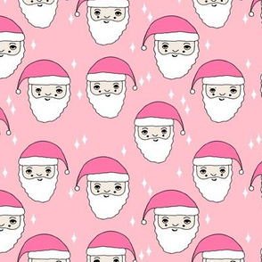 santa // pink santa christmas fabric cute xmas holiday christmas fabrics cute holiday christmas